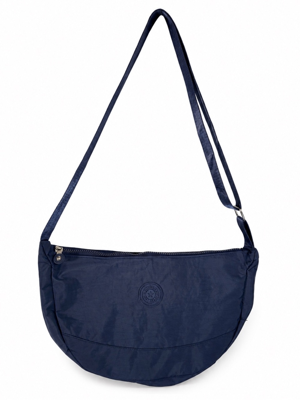 Kipling Navy Crinkle Crescent Sling Hobo Crossbody Shoulder Bag Purse Strap